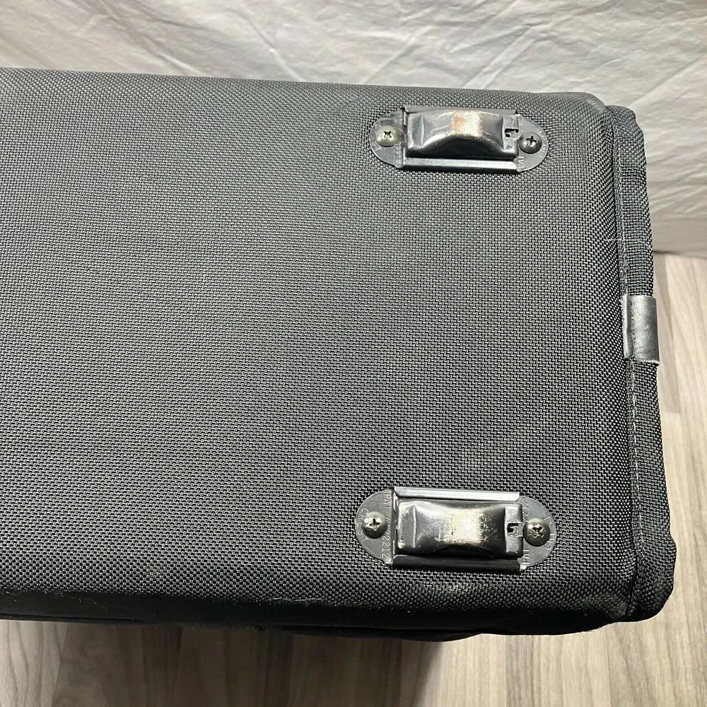TUMI Black Nylon Large‎ Collapsible Pull Luggage 27x20x10 Soft Side Wheels READ